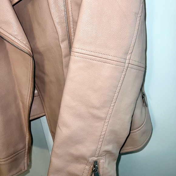LOFT Pink Faux Lather Moto Jacket - Picture 4 of 10